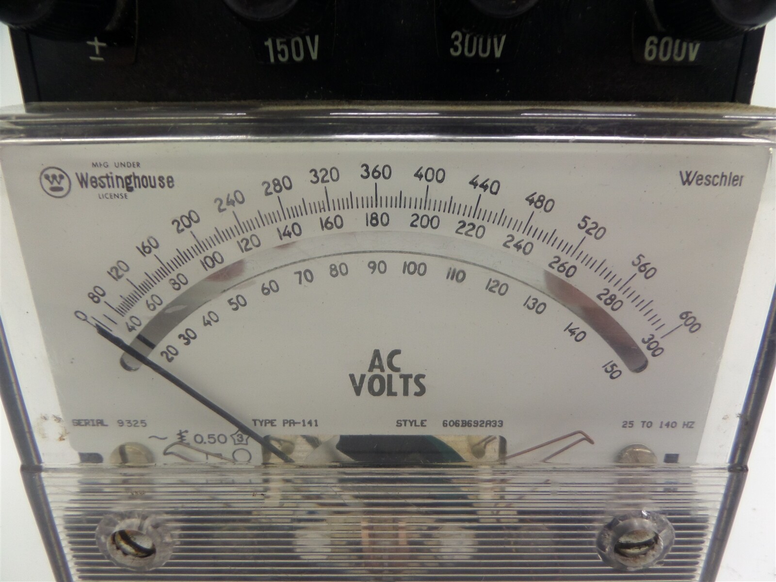 Westinghouse Weschler Type PR-141 AC Voltmeter with Case