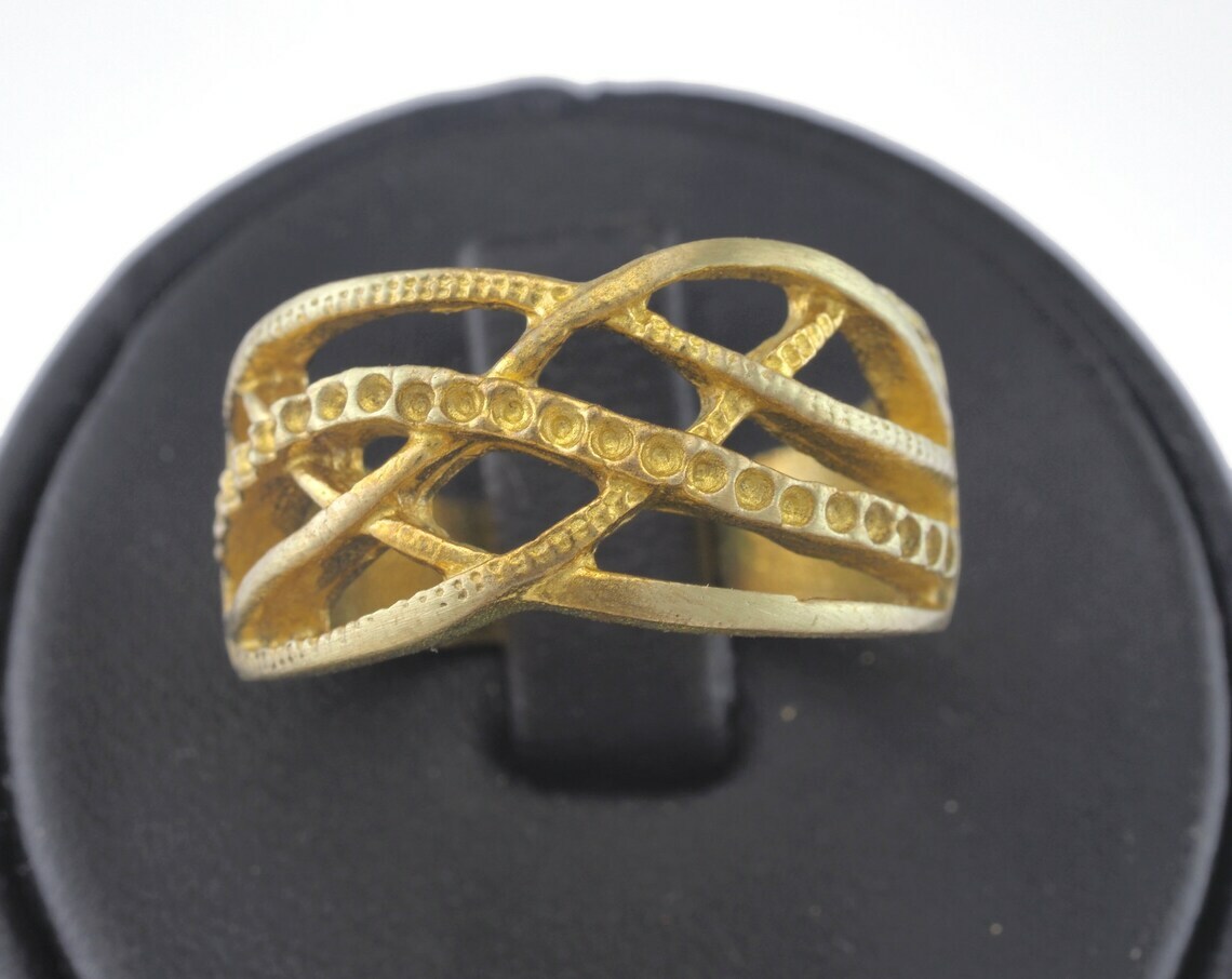 Ring Adjustable Ring Bezel - Raw brass (19mm 9US inner size - Adjustable )2703