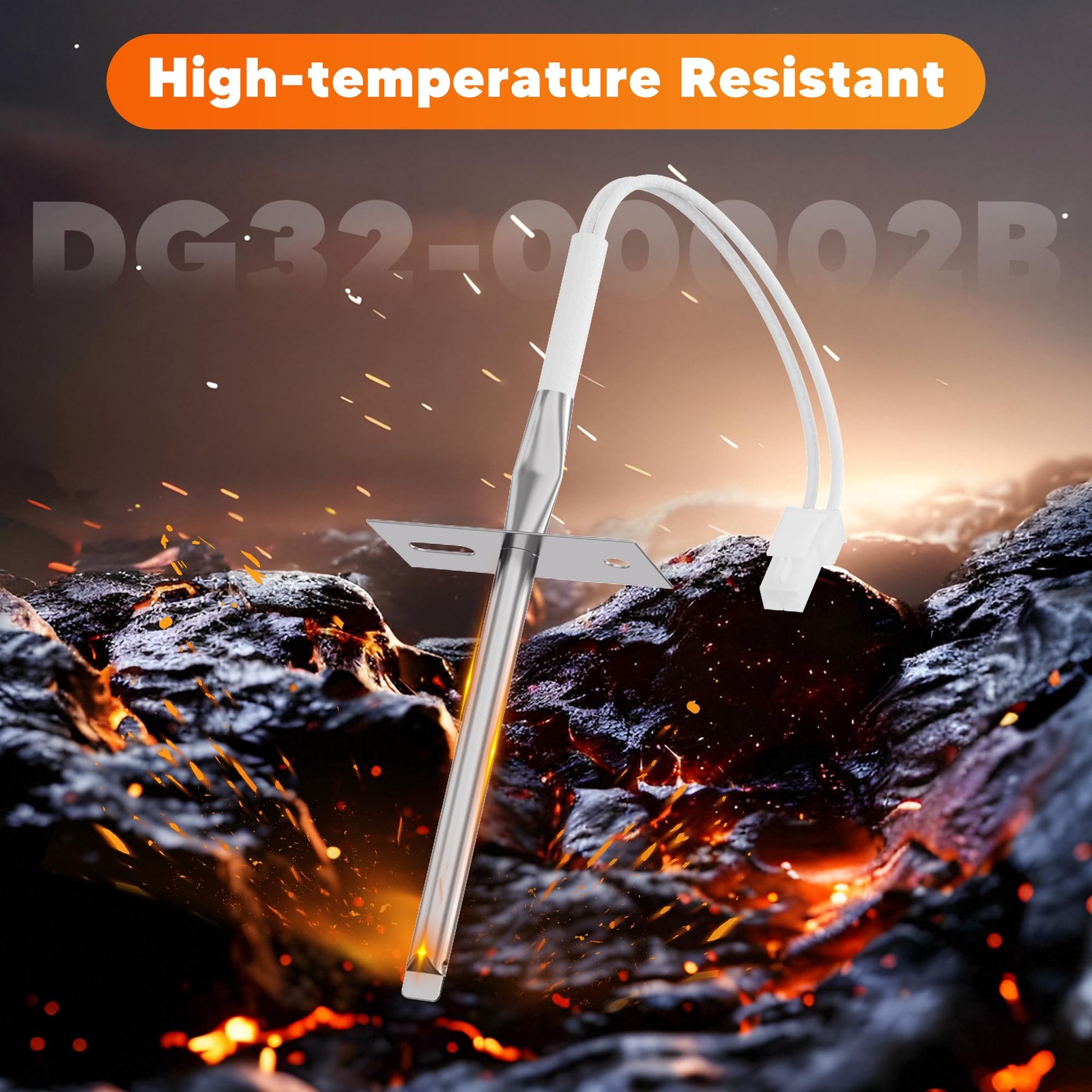DG32-00002B Oven Temperature Sensor Probe Range Thermistor Silver