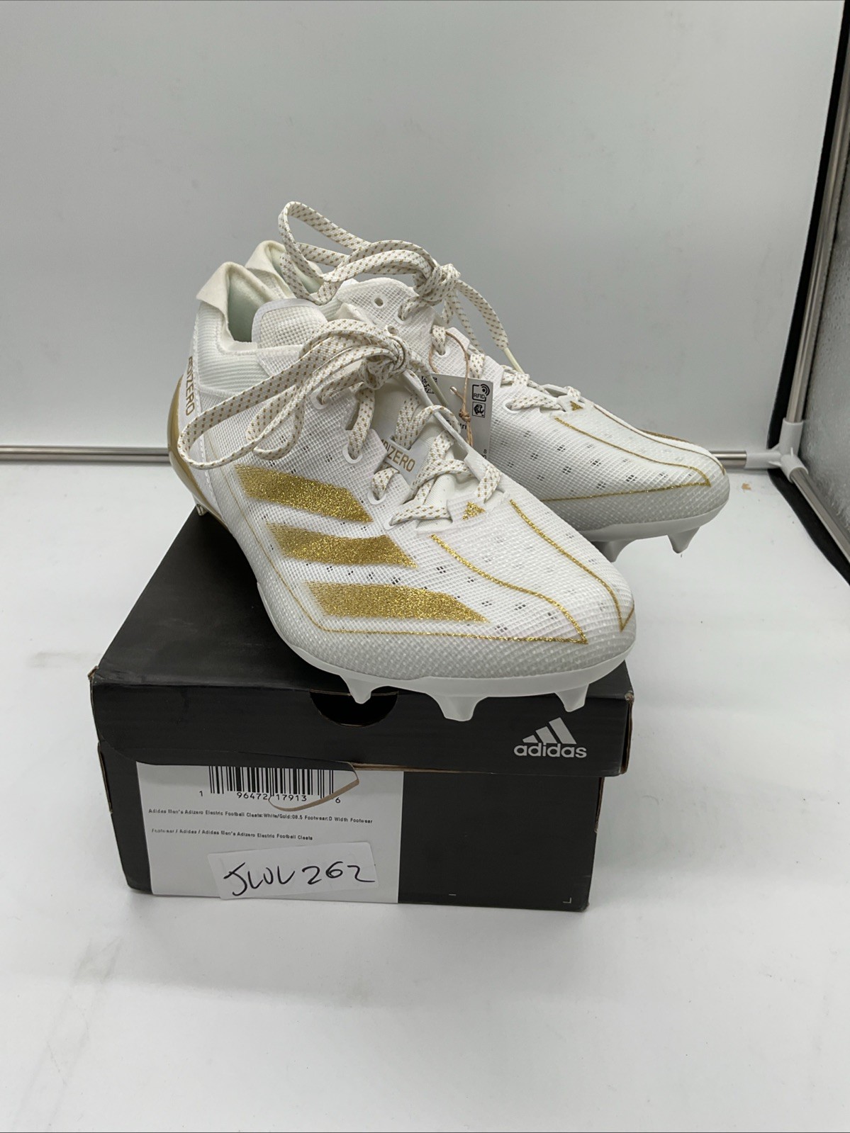 Adidas Adizero Electric IE4381 Men's US 8.5 White Molded Football Cleats JLOL262
