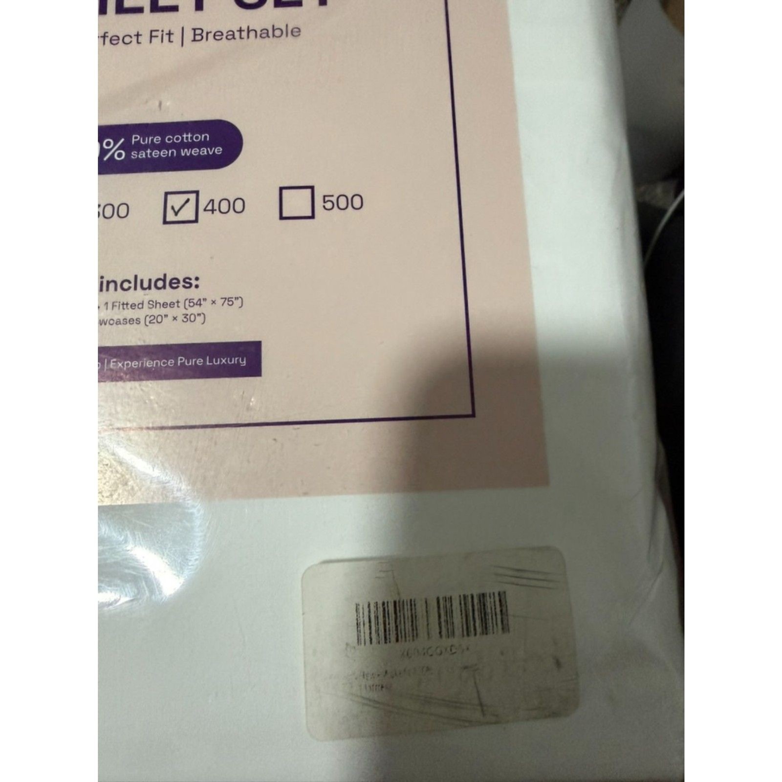 Wakefit 400TC Full Sheet set 4 pc