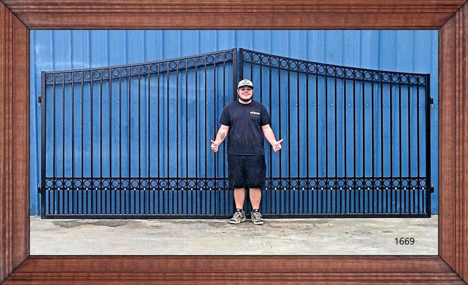 On Sale! #1669HD Driveway Gate 16' Wrought Iron Style Steel Metal Security USA!