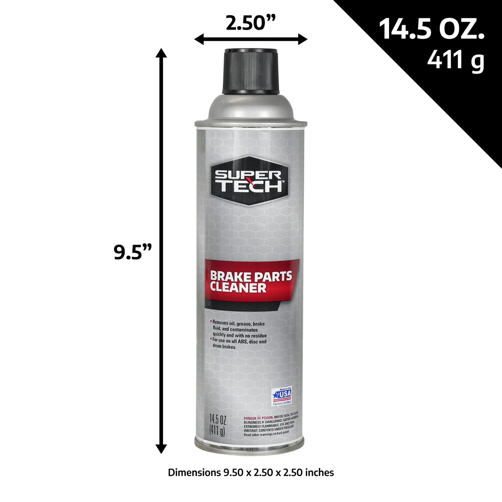 Super Tech Brake Parts Cleaner, 14.5 oz