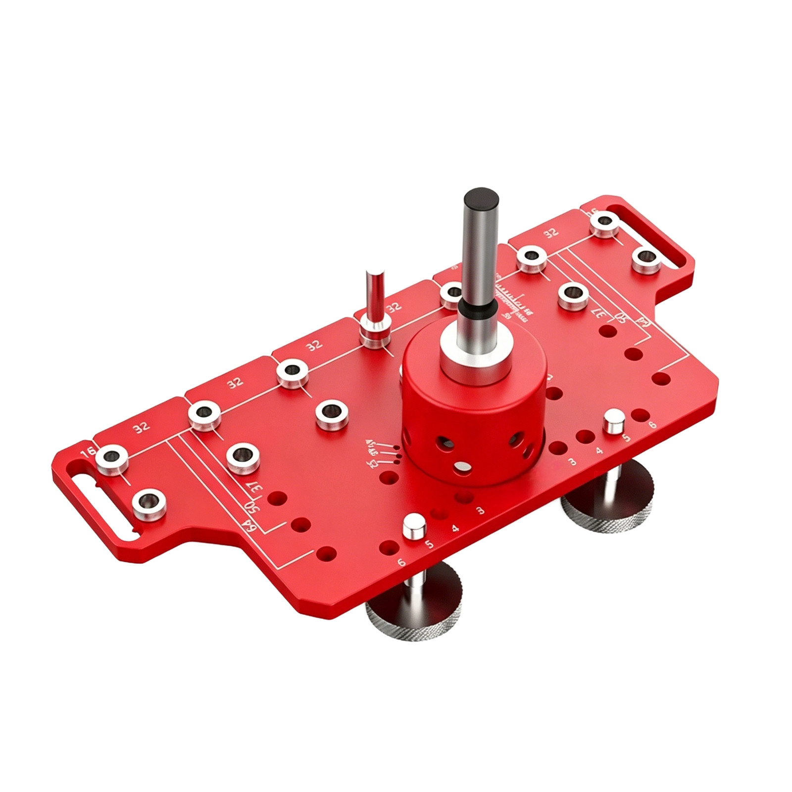 Shelf Pin Jig and Hinge Jig Two-in-One,with Self-Clamping Function