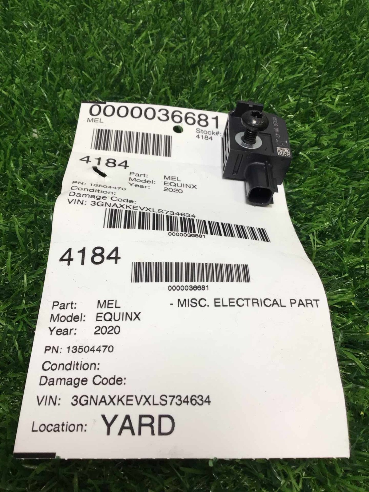 ✅ 2020 CHEVY EQUINOX Sensor Pn: 13504470 OEM