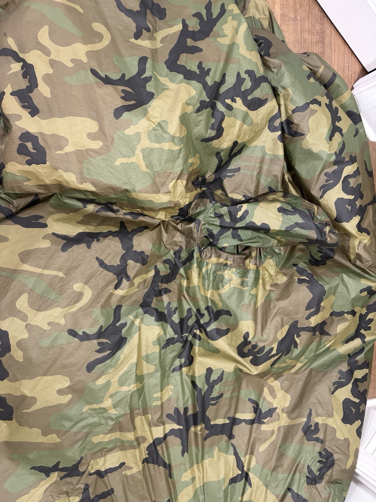 US Military Woodland M81 BDU Wet Weather Rain Poncho USGI Camouflage