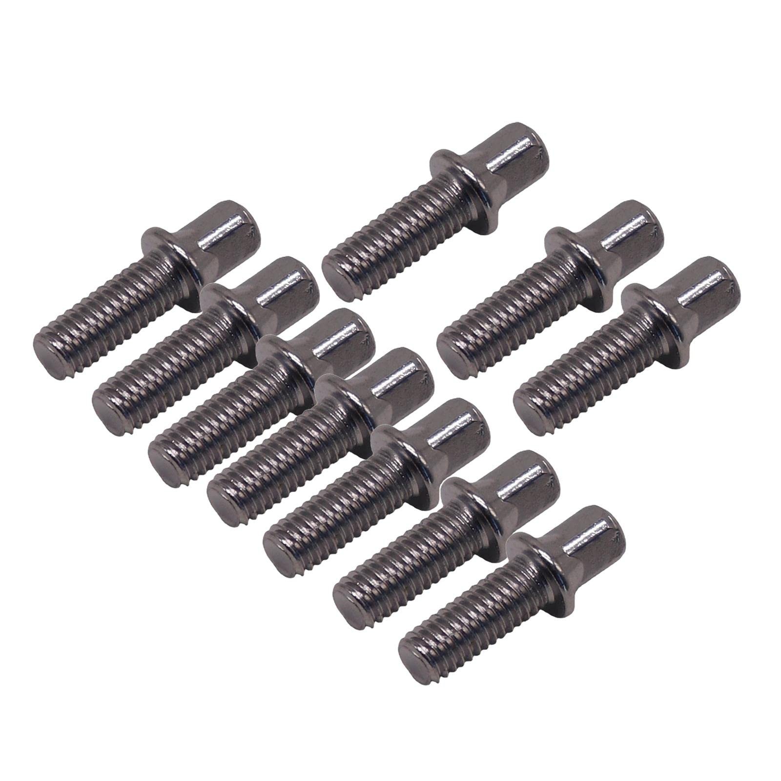 Drum Tension Rods Strong Short Screws Percussion Hardware M6x15mm 10 PCS