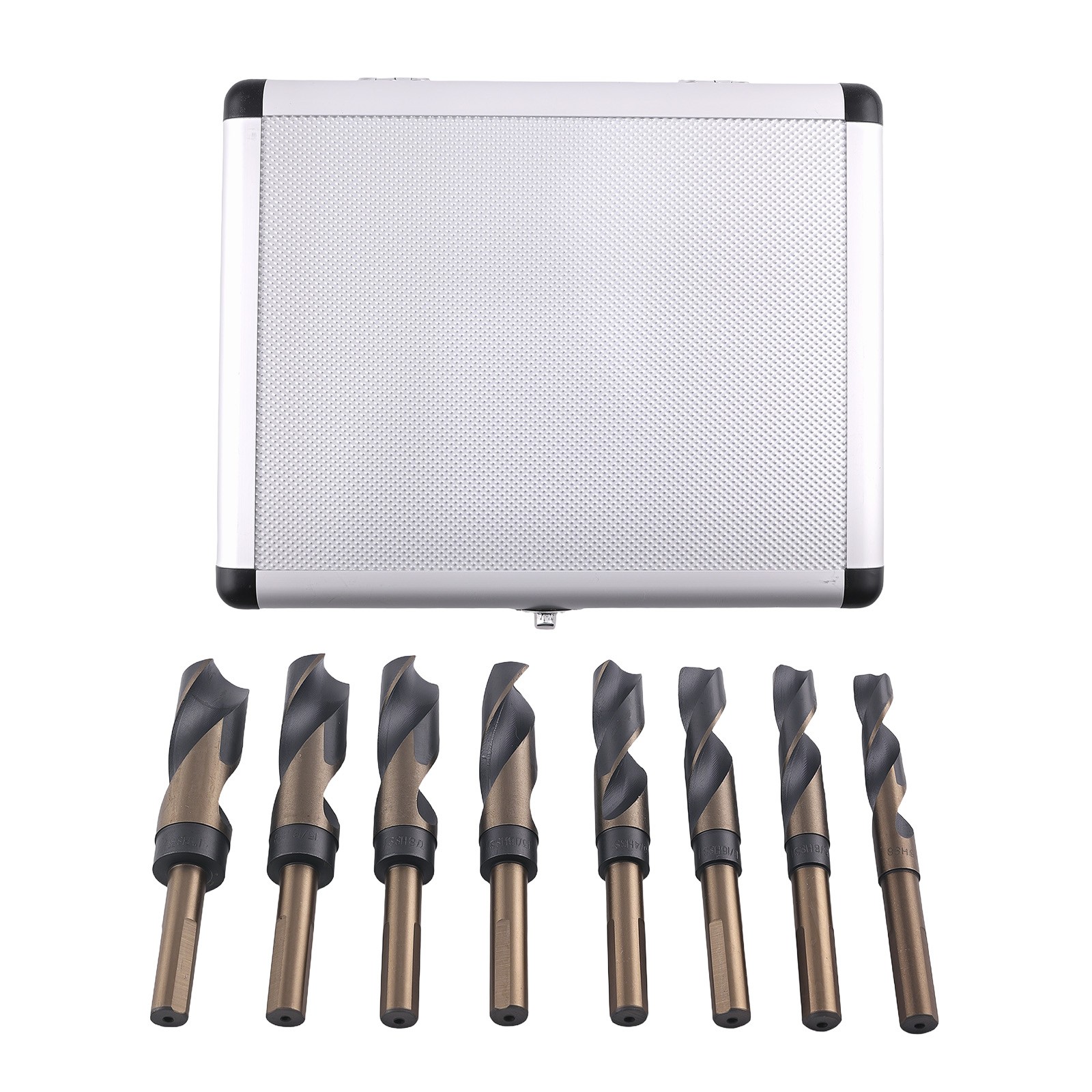 8X Professional HSS Cobalt Silver Set 9/16-1" W/ Storage Case Deming Drill Bits