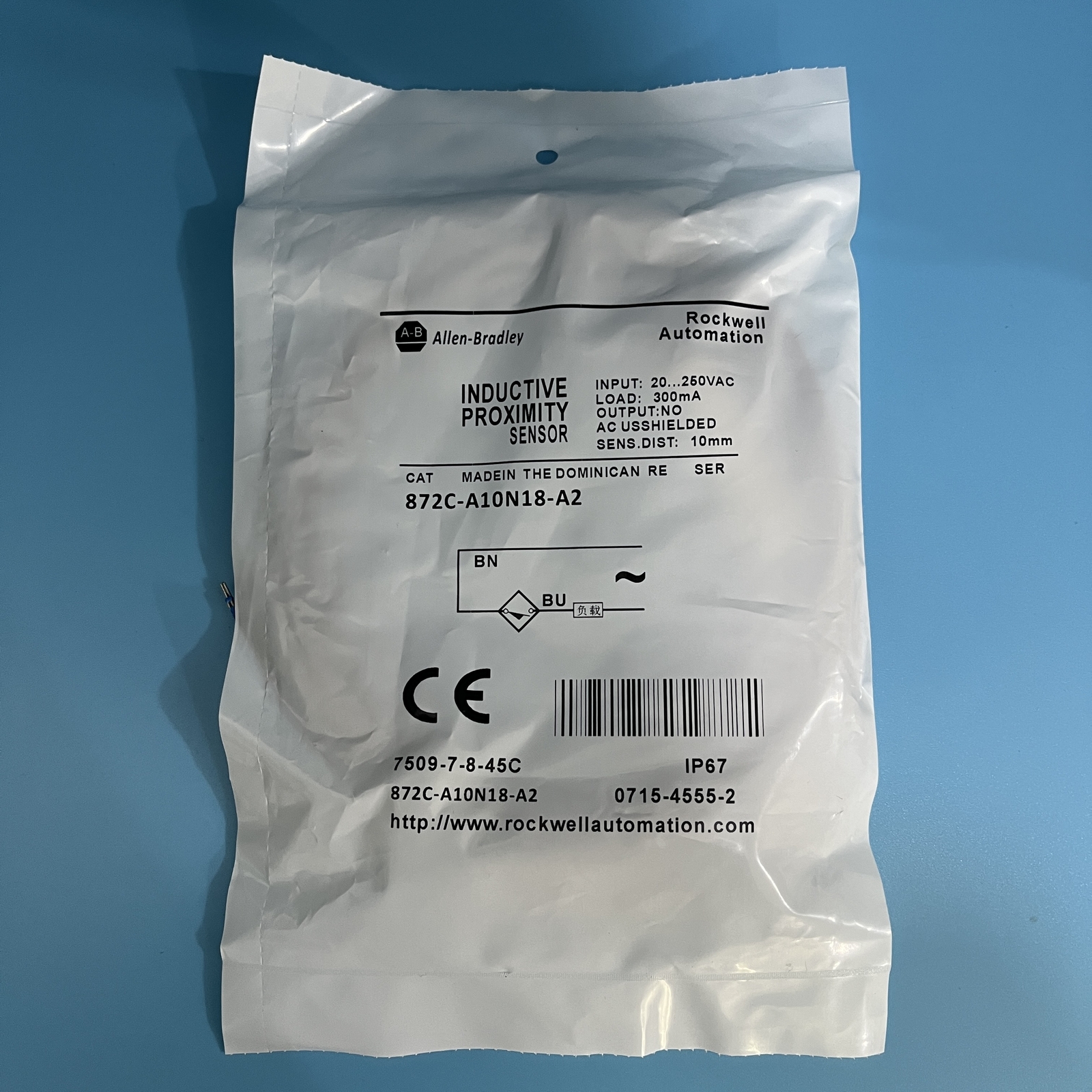 For Allen Bradley 872C-A10N18-A2 Inductive Proximity Switch 10mm 20-250VAC 300mA