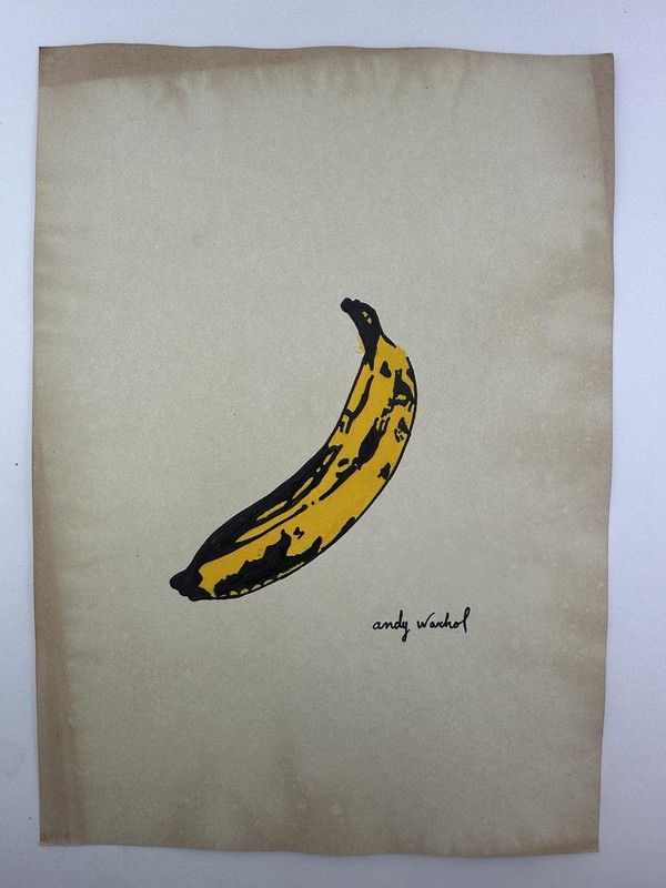 Andy Warhol COA Vintage Painting Drawing Art Original Signed Stamp