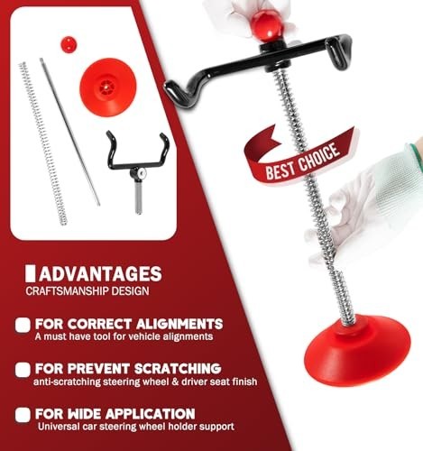 Adjustable Steering Wheel Holder Stand Tool for Wheel Alignment - Essential for