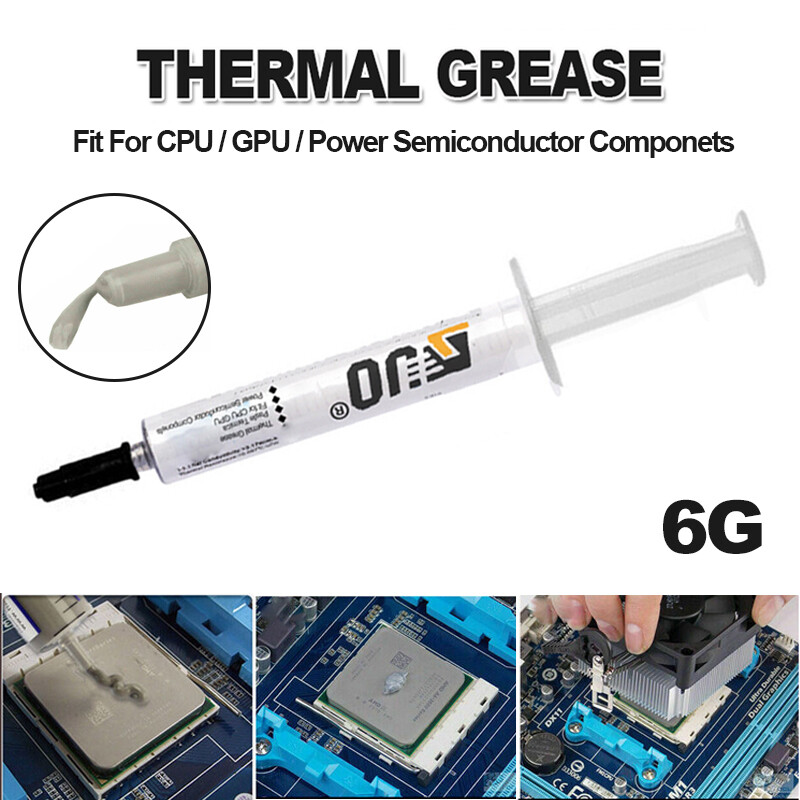 2X 6g GRAY COOLING Thermal Grease CPU GPU VGA LED Paste Compound In Syringe