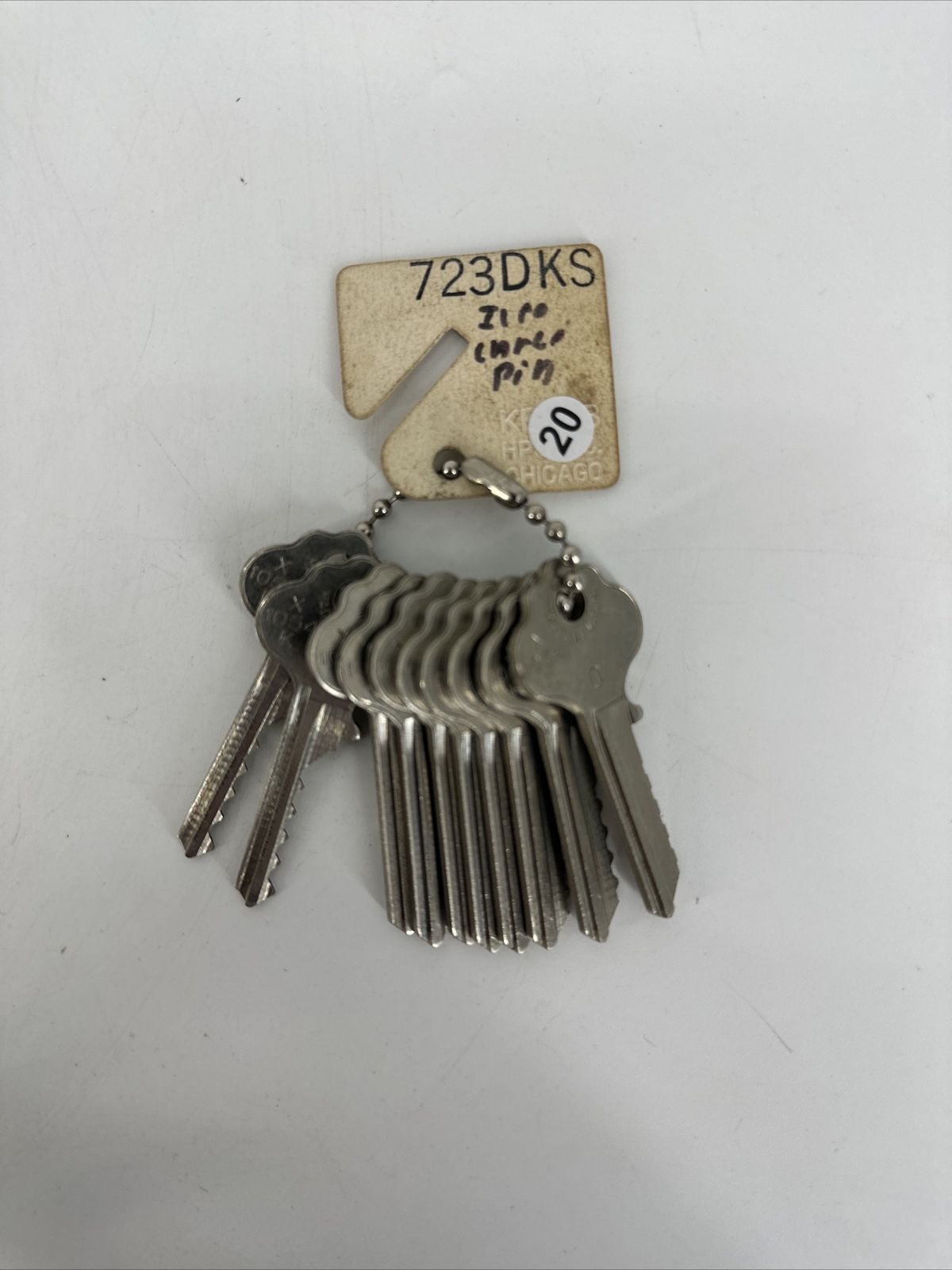 SET OF 10 ILCO Pin Lock Guide Master Key Set 723DKS #0-9 X1054K