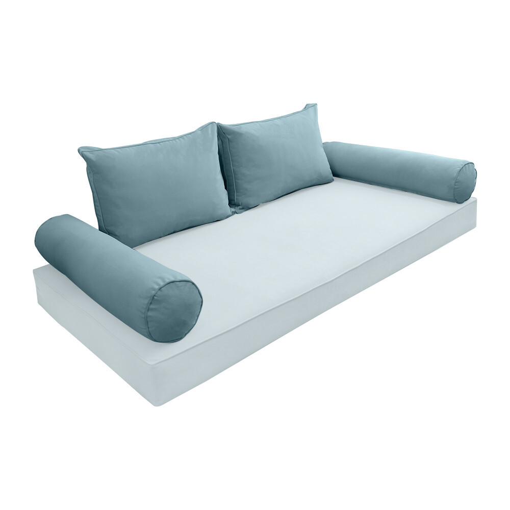 COVER ONLY Model V1 Twin Velvet Same Pipe Indoor Daybed Cushion Bolster - AD355