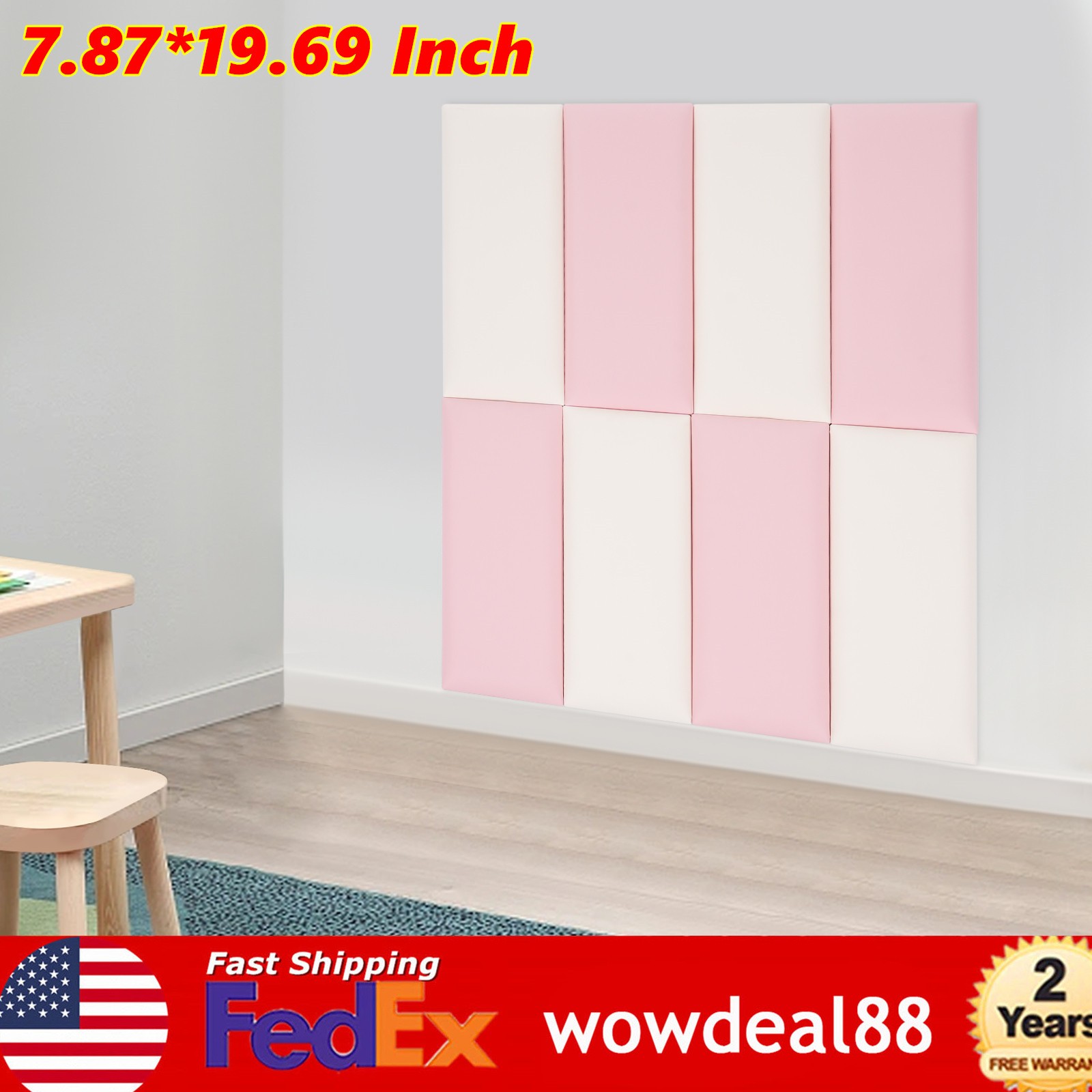 Wall Panels Pack of 8, Self-Adhesive Wall Panel, Anti-collision Wall Padding