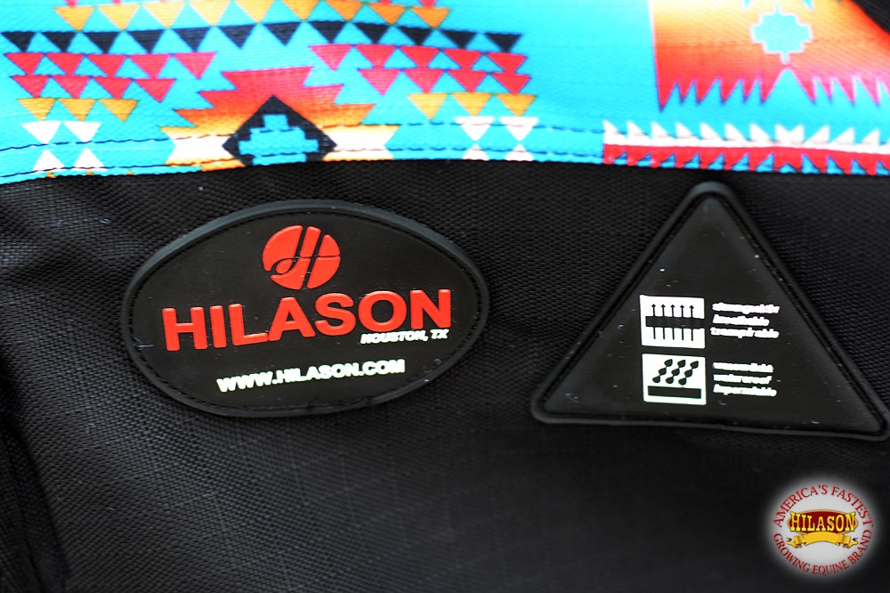 Hilason 1200D Turnout Light Winter Waterproof Horse Sheet Turquoise Aztec