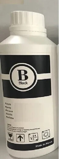 BLACK DYE FOR INKJET SCREEN PRINTING INK  FILM PRINTERS ( 1, 000 ML ) WATERPROOF