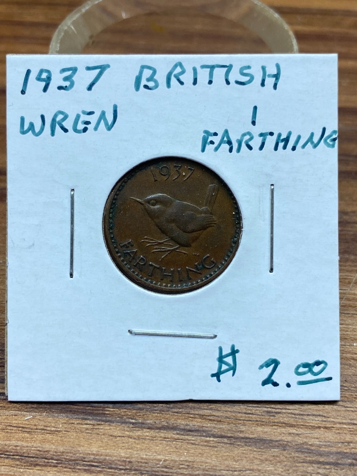 STORAGE UNIT FIND 1937  British 1 Farthing WREN  Coin
