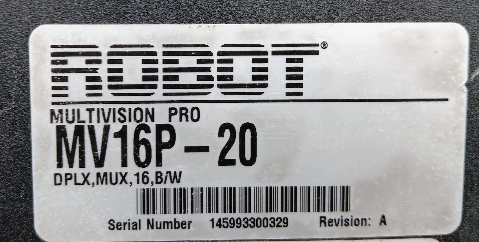 ROBOT MV16P-20 Multivision Pro Monochrome Duplex Multiplexer