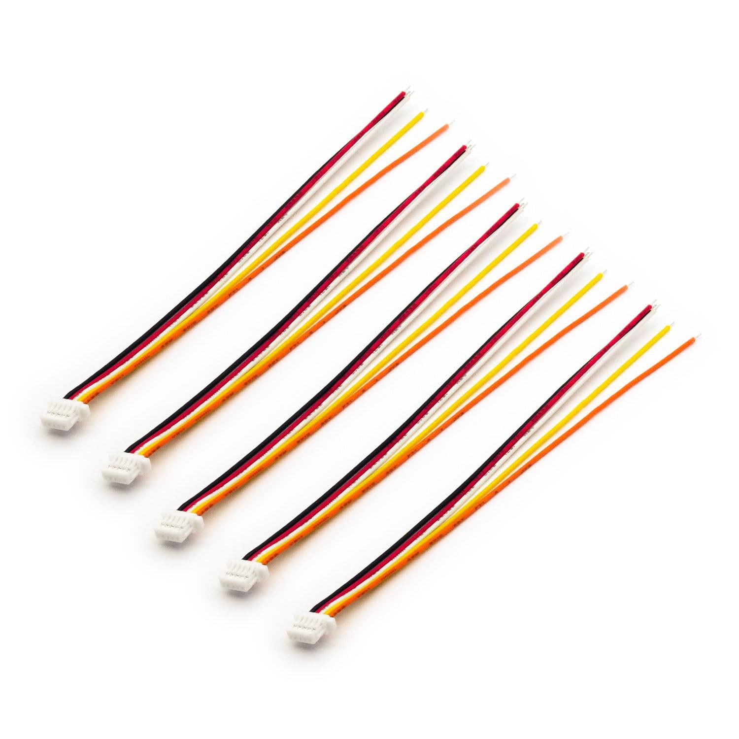 5 PCS SH1.0 PreWired Connector Cables 1.0mm Pitch Insulated Wires 5 Pin