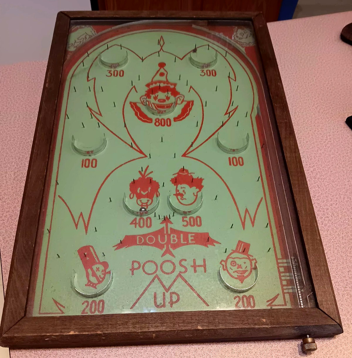 Antique 1933 DOUBLE-POOSH UP Northwestern Mailbox Circus Tabletop PINBALL Game