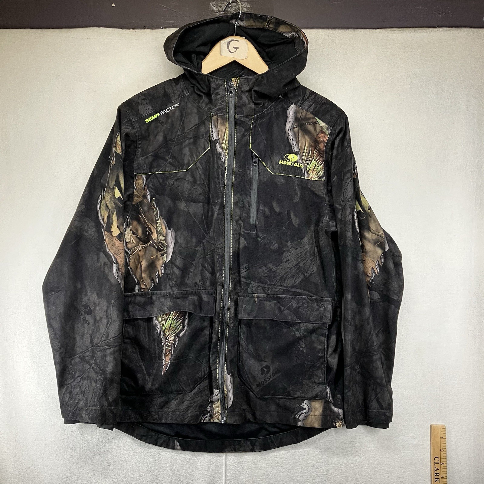 Mossy Oak Scent Factor Camouflage Jacket Youth XL Dark Suede Texture