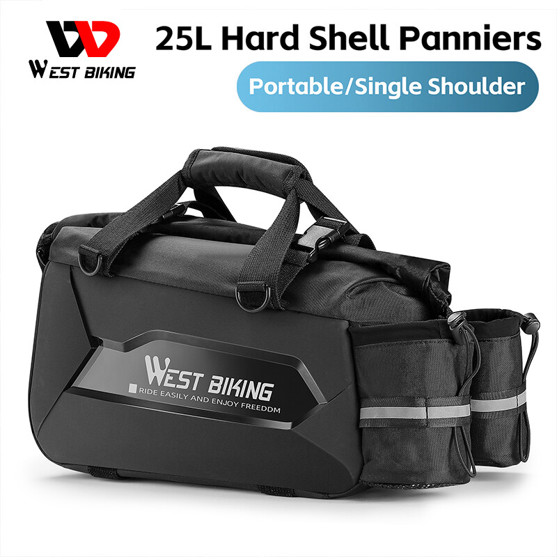 Large Bicycle Bike Hard Shell Waterproof Bottle Rack Shoulder Bag Luggage Case