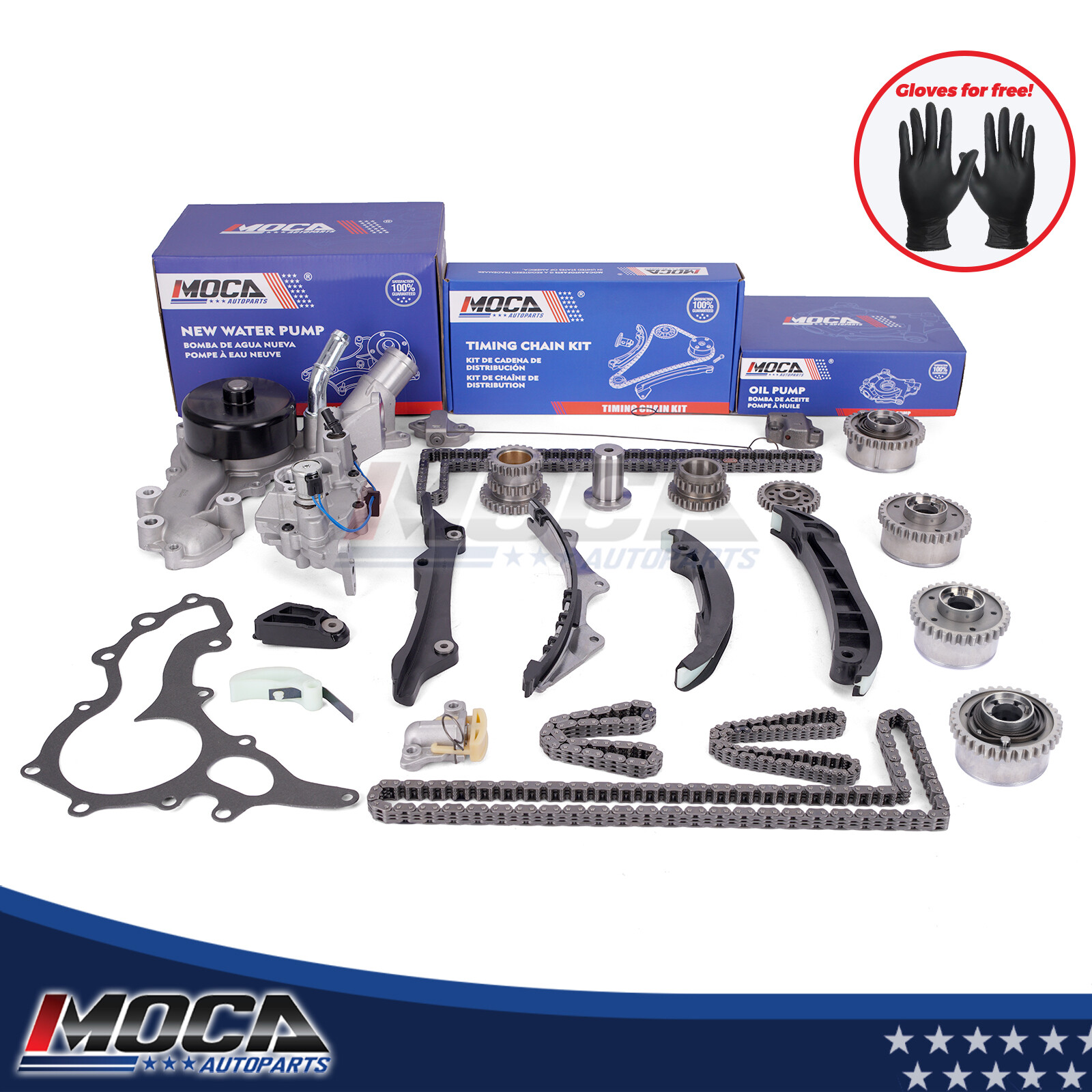 Timing Chain Kit VVT Oil Water Pump for 11-20 Chrysler Dodge Ram ProMaster 3.6L