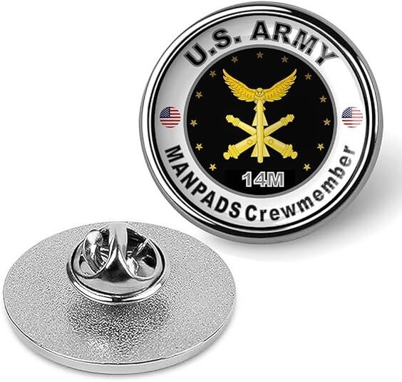 United States Army Manpads Crewmember Tie Suit Shirt Lapel Pin - Silver