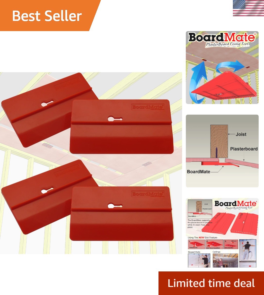 Drywall Fitting Tool, Supports The Board in Place While Installing