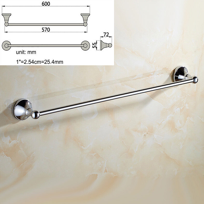 Polished Chrome Wall Mounted Bathroom Accessories Set Hardware Towel Bar ezh111