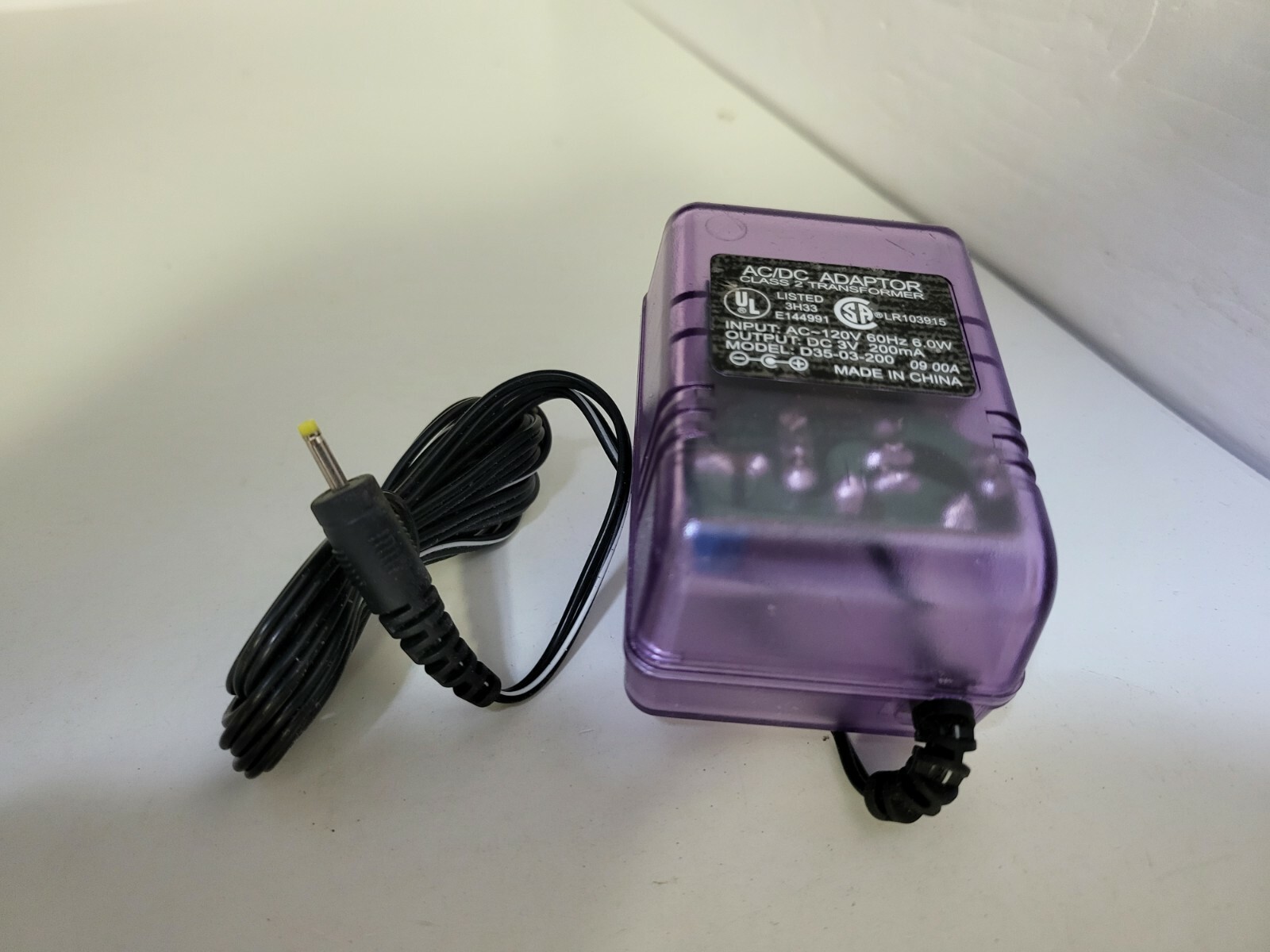Clear Purple 3V 200 mA AC Power Adapter for the NEO GEO Pocket Color System V47