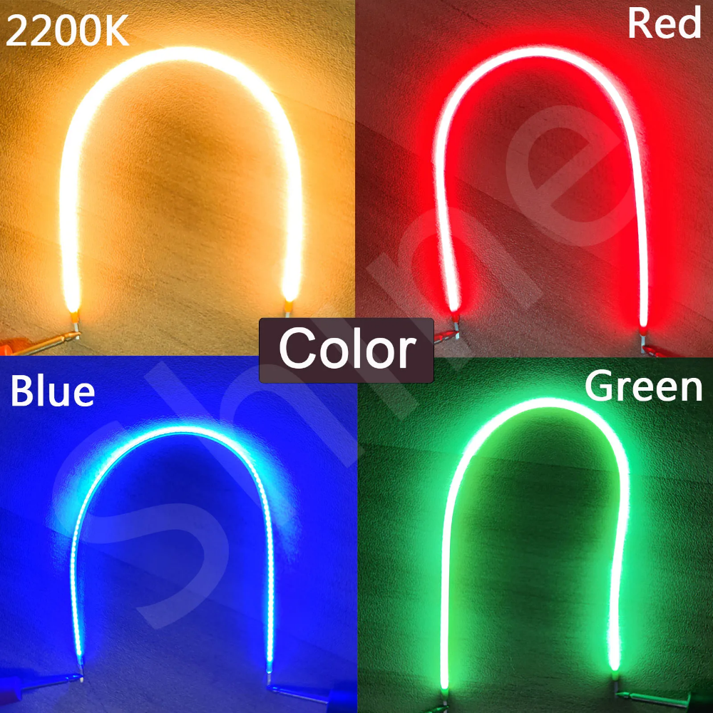 10pcs LED COB Flexible Filament 3V 38mm 60mm 80mm 130mm 260mm 300mm Edison Bulb