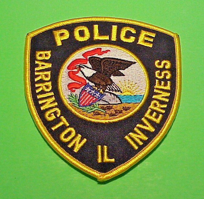 BARRINGTON  INVERNESS  ILLINOIS  IL  4 1/2"  POLICE PATCH  FREE SHIPPING!!!