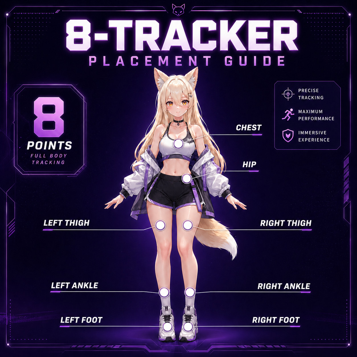 SlimeVR Compatible Full Body Tracking FBT VRCHAT VR 8 Trackers LSM6DSV VIVE HTC