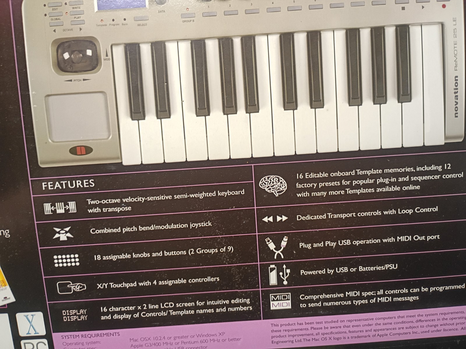 Novation Remote 25 le USB Midi Keyboard