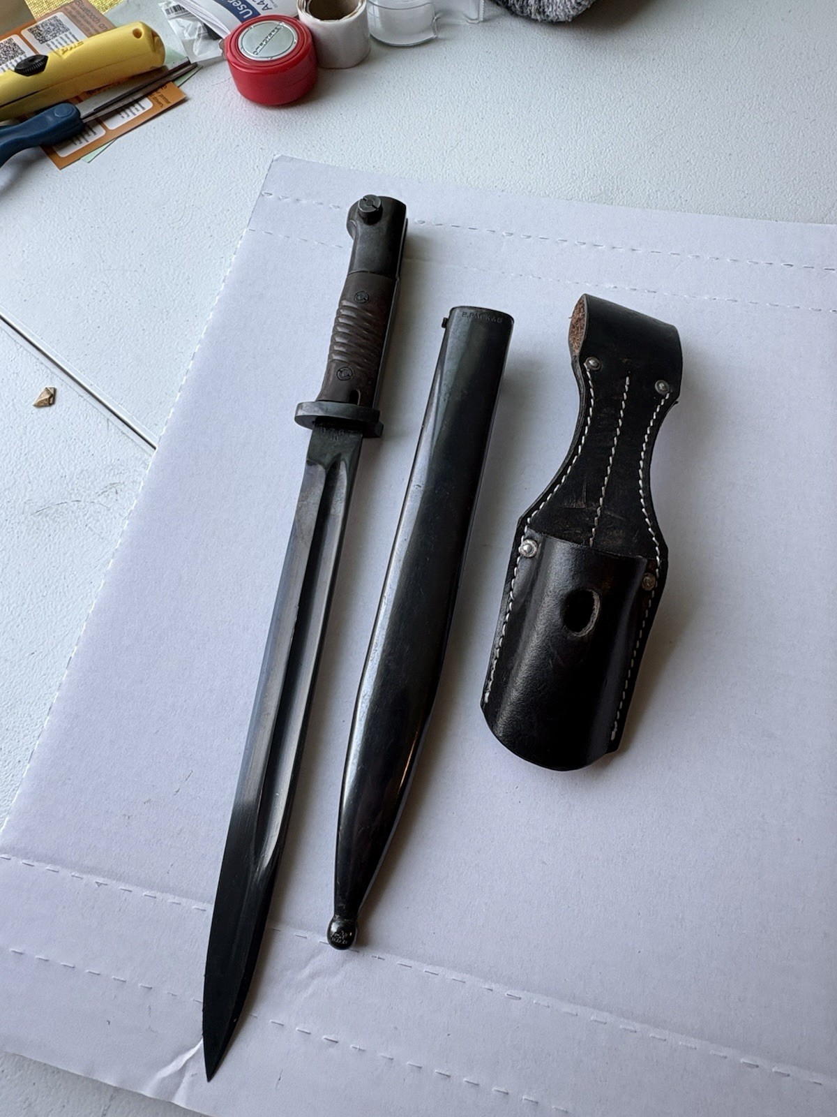 WWII German Bayonet, E. Pack & Sohnne 1990's Era Quality Repro