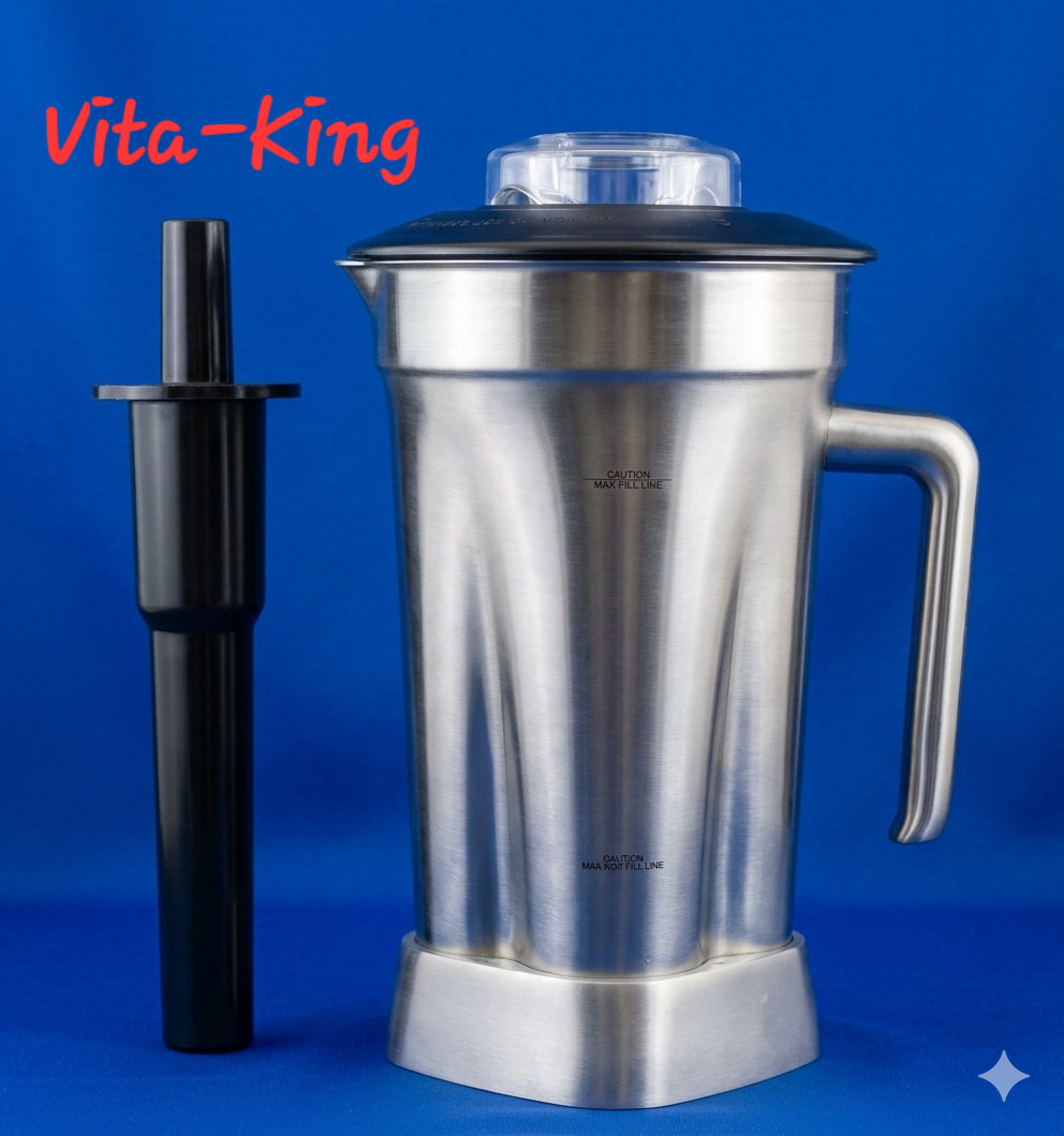 FOR VITAMIX 4000, 3600+,  64oz NEW MODERN STAINLESS STEEL CONTAINER W/COMMERCIAL