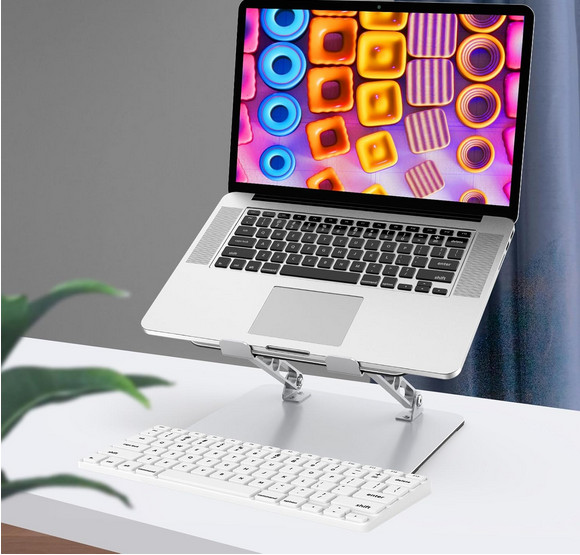 Adjustable Metal Laptop Stand Foldable Notebook Riser Ventilated Cooling Holder