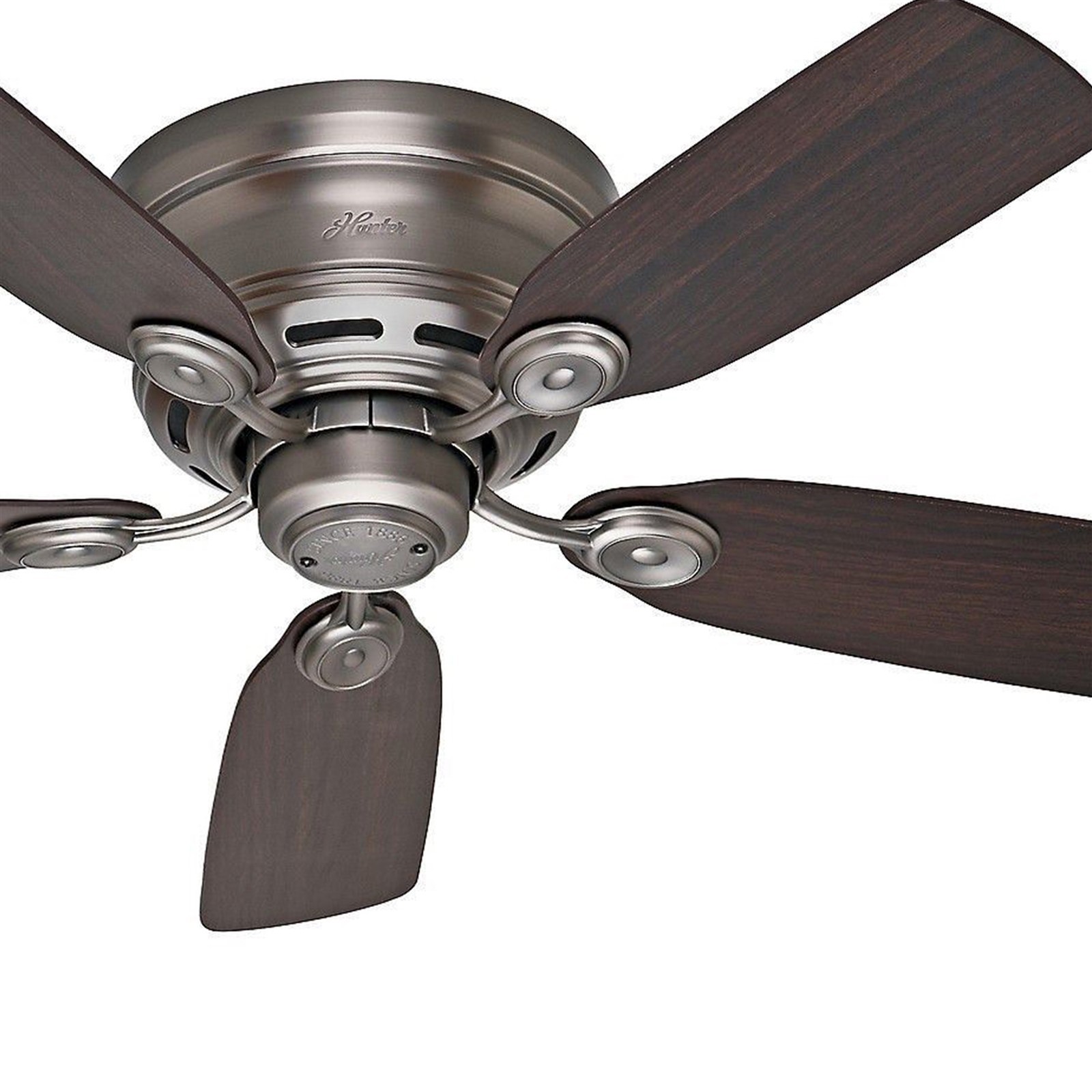 Hunter Fan 42 inch Low Profile Indoor Ceiling Fan with Pull Chain and No Light