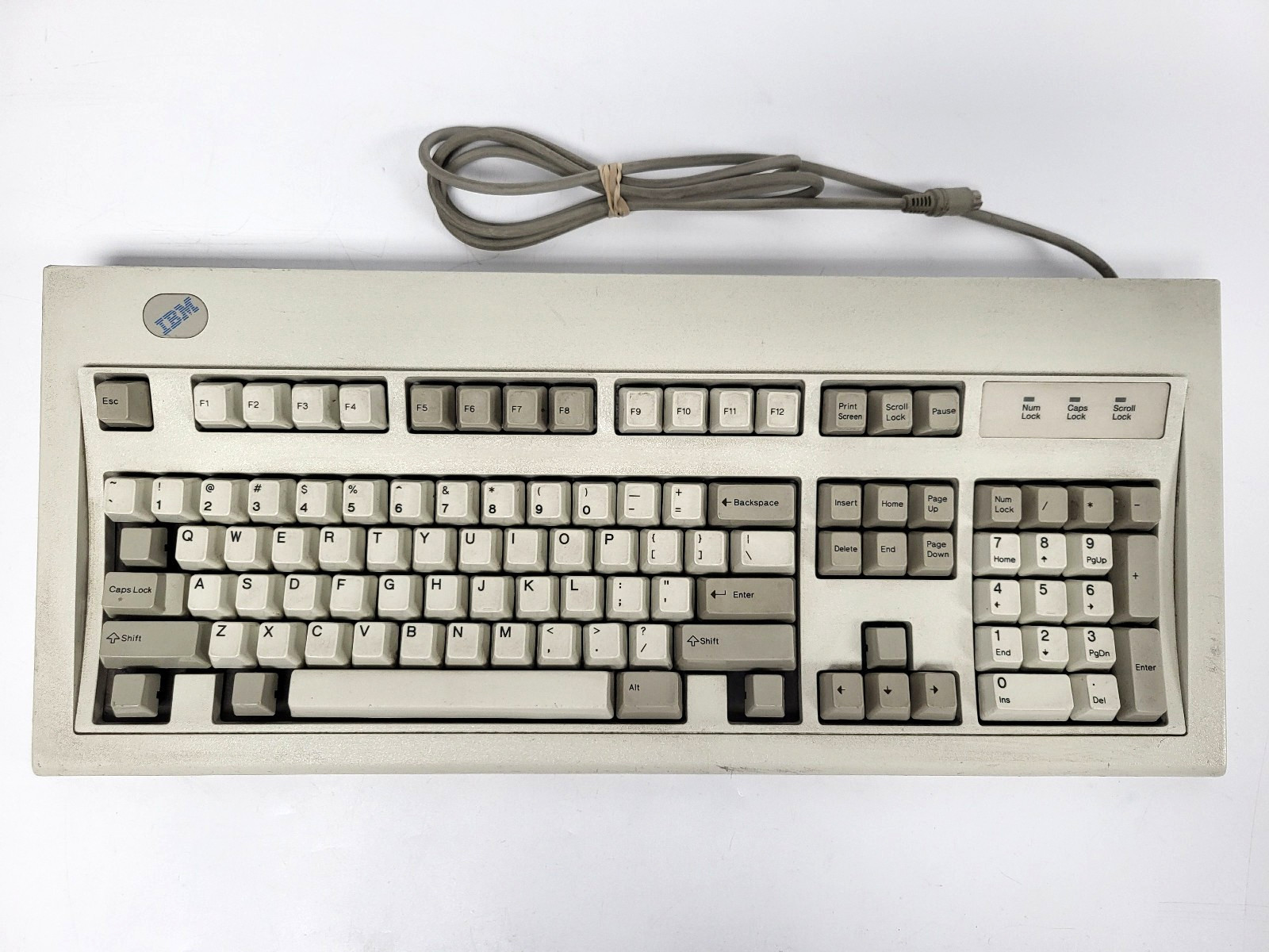 Vintage IBM Model M Keyboard 42H1292, Buckling Spring, PS/2 (Bad Left Shift)