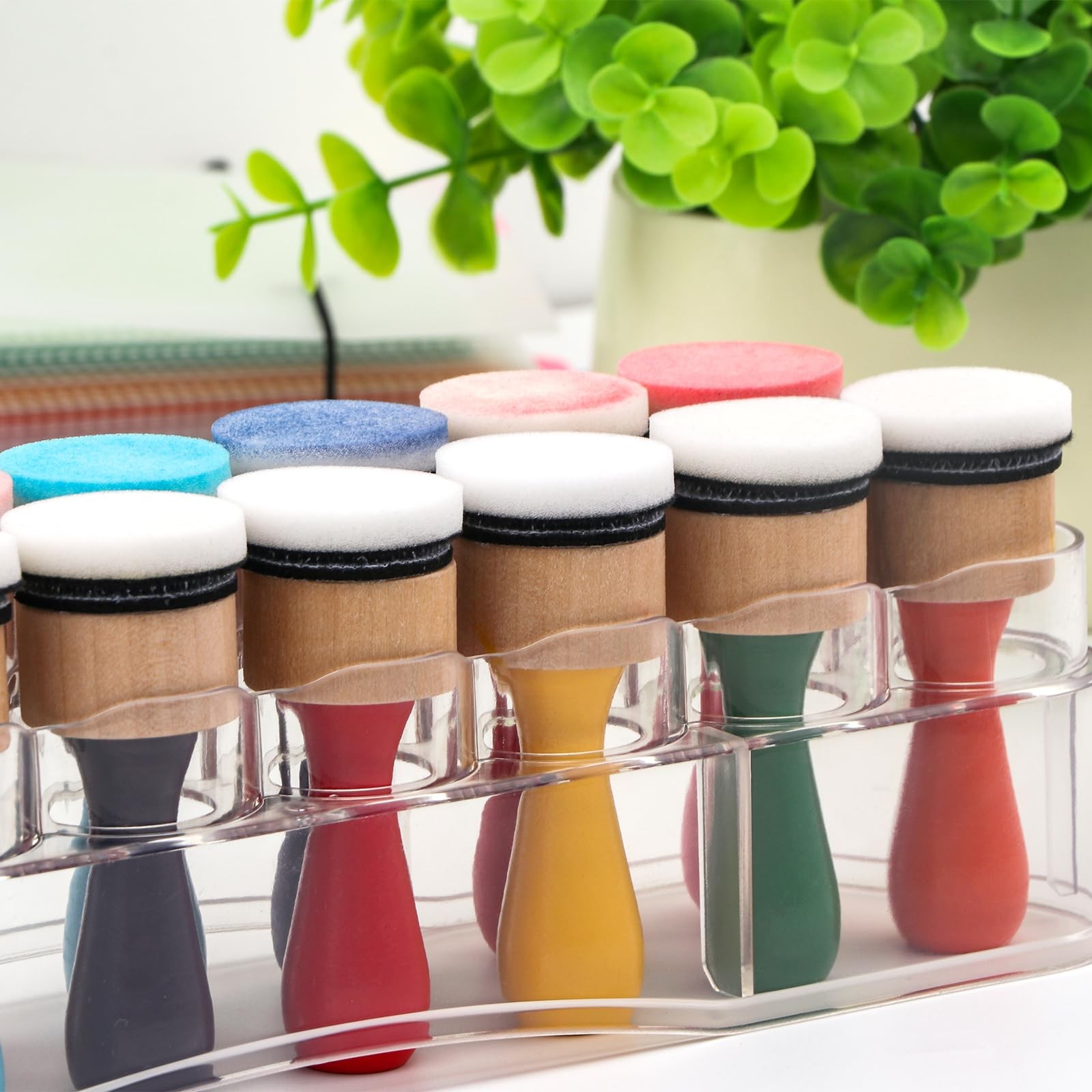 47 Pack Ink Blending Foam Pads Set with 8 Mini Applicator Tools Storage Box