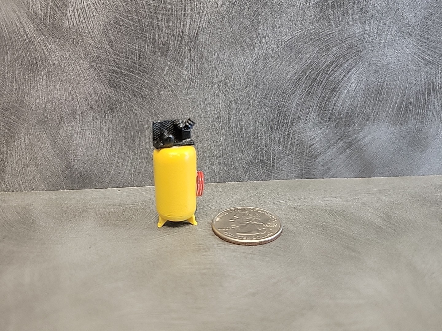 1/64 Custom scratch built Farm Yellow color Air Compressor