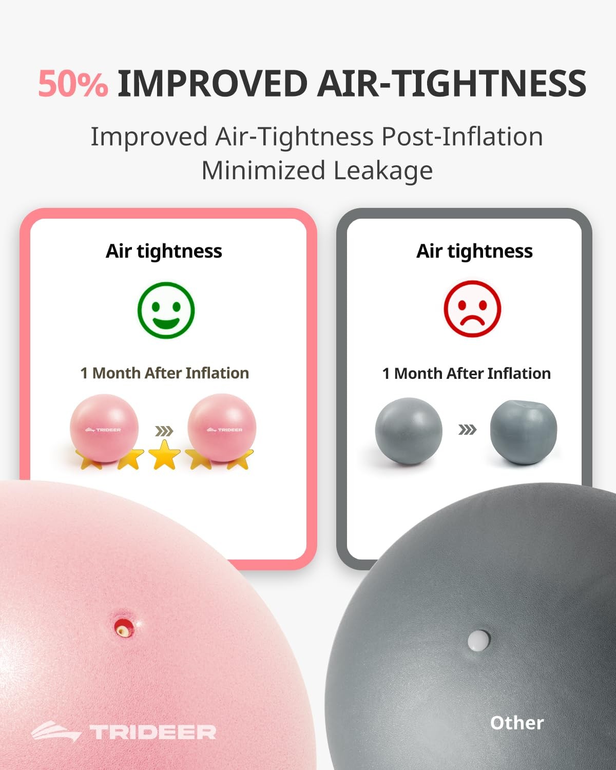 Pilates Ball 7-8 in with Pump, Small Exercise Therapy Ball for Yoga, Barre, C...