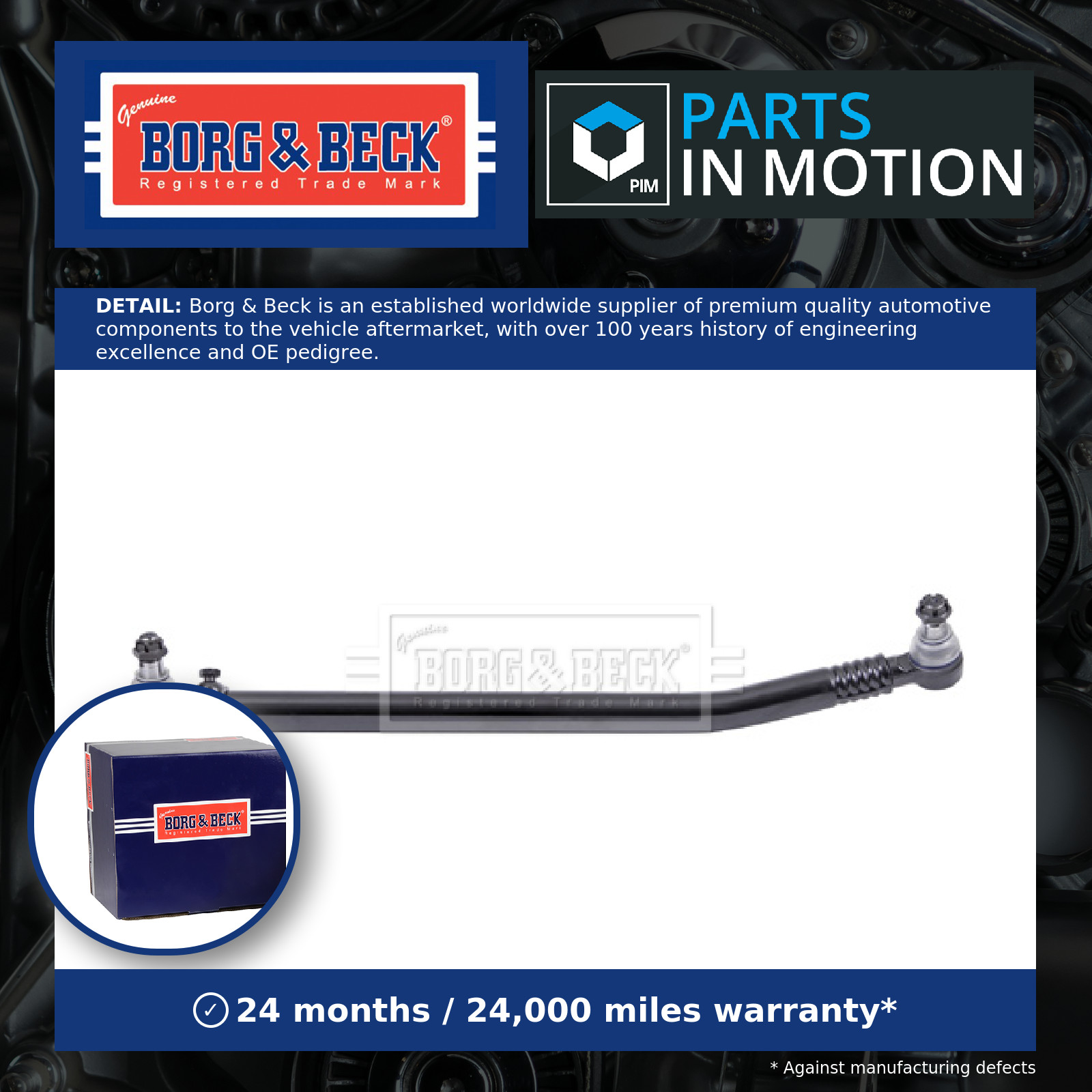 CV Centre Rod Assembly BTR32234 Borg & Beck 6764603105 A6764603105 Quality New