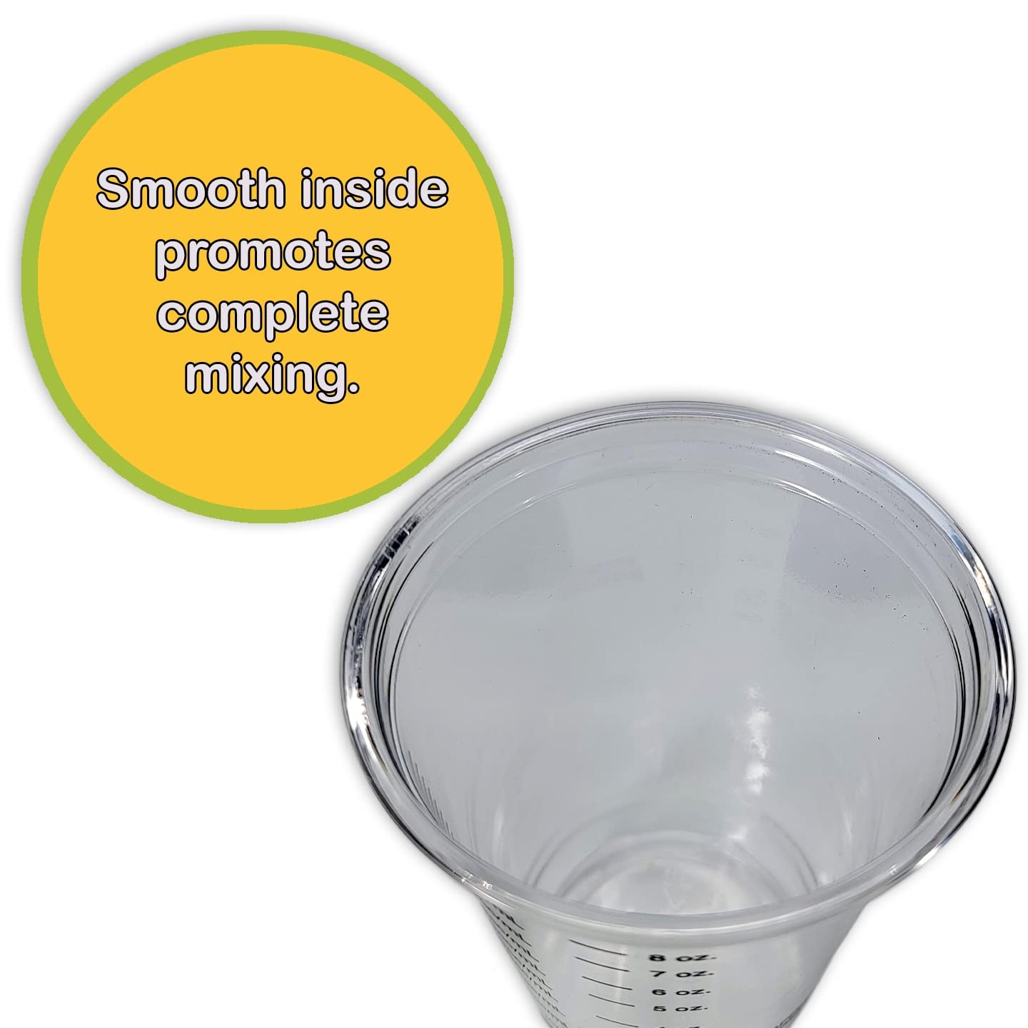 20 8oz Disposable Graduated Clear Plastic Cups for Mixing Paint, 8 Oz,