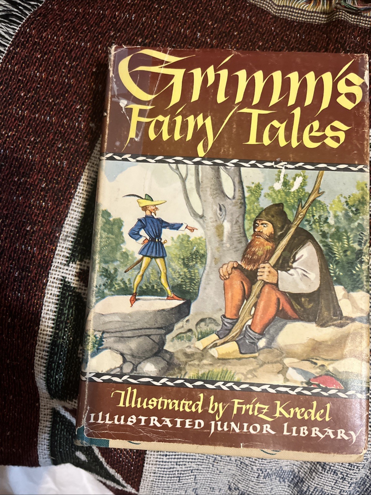 Vintage Grimms' Fairy Tales Illustrated Fritz Kredel 1945 Hardcover Classic Book