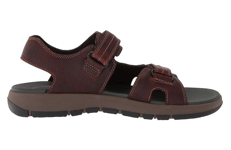 NEW - Clarks Brixby Shore Leather Men Sandals Sz.13 brwn