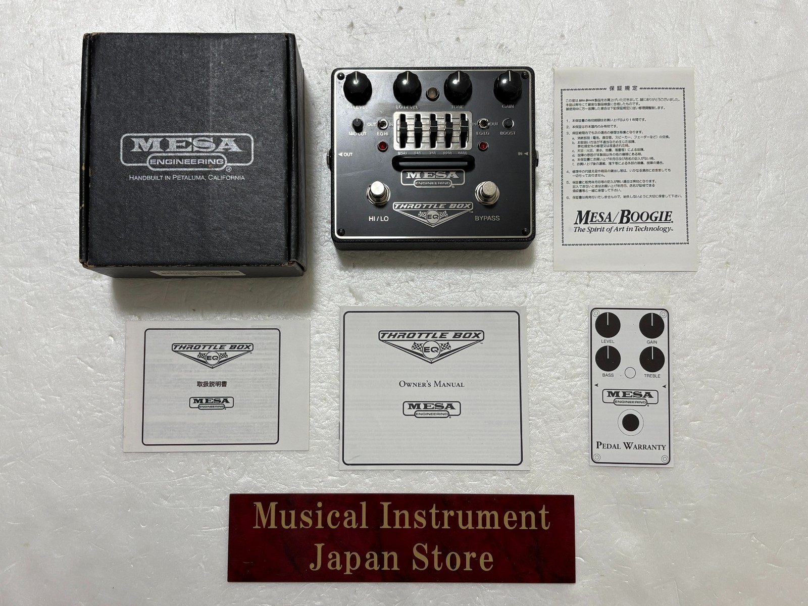 Mesa Boogie Throttle Box EQ Distortion Guitar Effect Pedal with Original Box