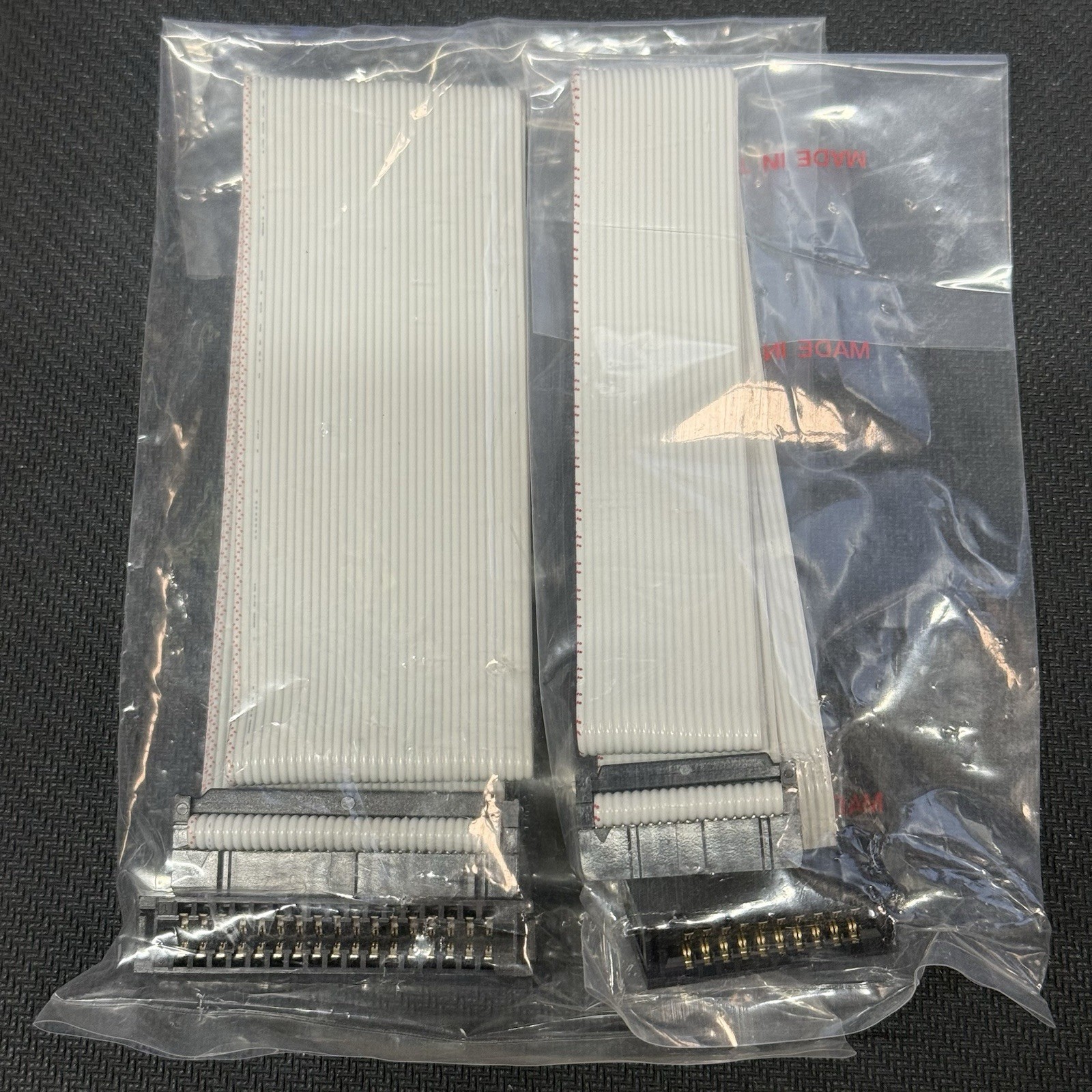 Vintage MFM RLL ESDI Hard Drive Cable Set 18in Gold Contacts Factory Sealed